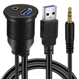 USB 3.5mm Mount Flush Cable
